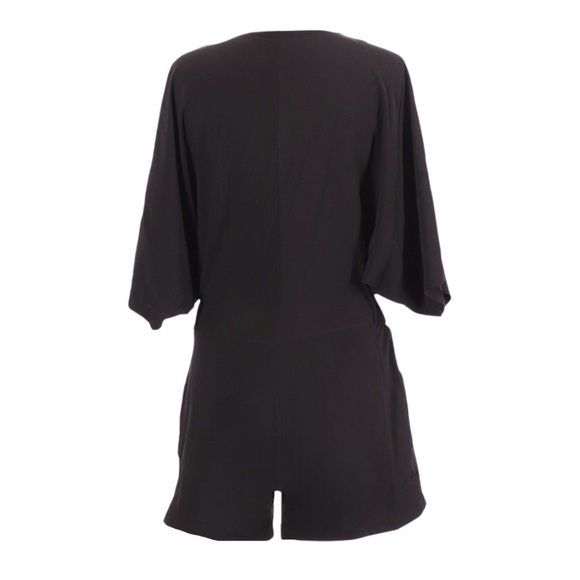 🌺 Lucy Unhindered 3/4 Sleeve Lounge Black Romper Size XS - Picture 3 of 8